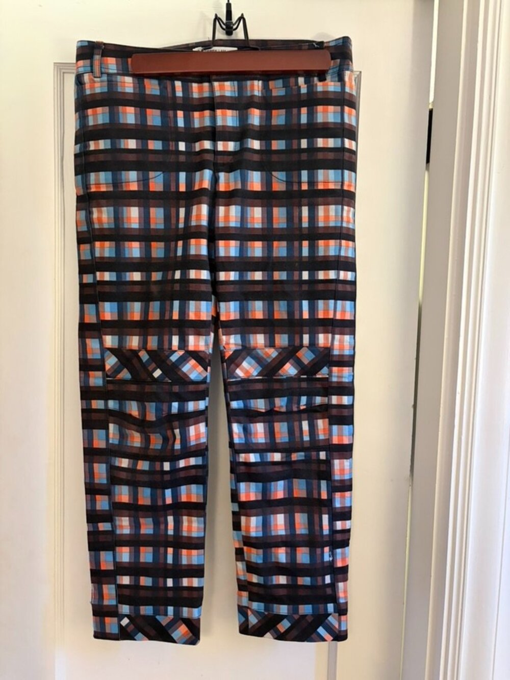 Derek Lamb Plaid Cotton Pants 8 So Cool